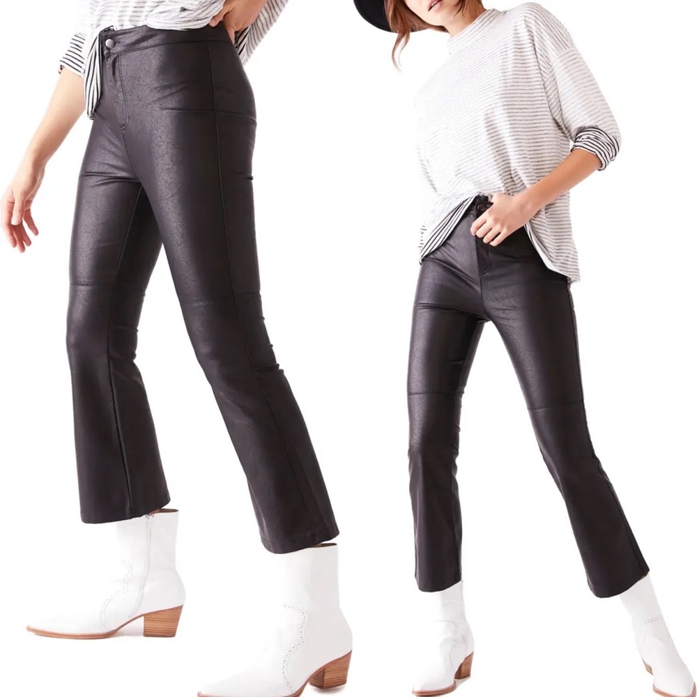 NWT Free People Sasha Crop Faux Leather Pants sz 2